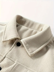 <span class=keywords><strong>Giacca</strong></span> Bomber Casual Sportiva Monopetto in <span class=keywords><strong>Velluto</strong></span> <span class=keywords><strong>a</strong></span> <span class=keywords><strong>Coste</strong></span> con Tasche e Colletto Rovesciato per <span class=keywords><strong>Uomo</strong></span> - Product Image 6