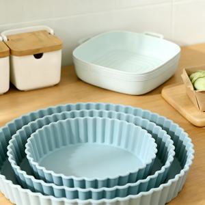 ถาดอบขนมปังซิลิโคนคุณภาพสูง เกรดอาหาร ใช้ซ้ำได้ สำหรับหม้อทอดไร้น้ำมัน อุปกรณ์เสริมสำหรับการอบในครัว - Product Image 4