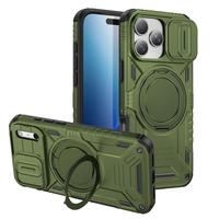 Étui magnétique Saiboro pour iPhone 18 17 16 15 14, protection de l'appareil photo, coque hybride TPU PC pour iPhone 17 Pro