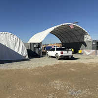 Abri dôme portable robuste en acier et PVC pour site minier, ferme, garage et stockage