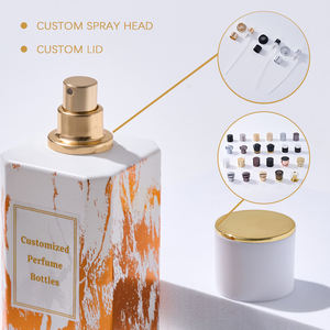 Botella de Vidrio Premium de 100 ml con Efecto Marmoleado, Base Pesada, Reutilizable, con Pulverizador, Tapa Metálica, Color Personalizado, para Amenidades de Hotel y Fragancias - Product Image 6