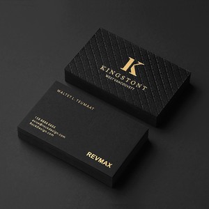 Cartes de visite en carton de luxe avec dorure à chaud et impression typographique, logo personnalisé pour petites entreprises, mariages, remises de diplômes, funérailles - Product Image 2