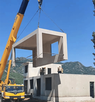 Module de maison préfabriquée en béton à assemblage rapide, avec caractéristiques anti-sismiques et isolantes, à faible coût et construction rapide