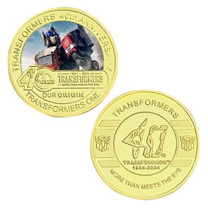 5 Monedas Conmemorativas de Metal con Diseño de Transformers, Temática de Películas Americanas, Bumblebee, Monedas de Oro, Colección Conmemorativa - Product Image 6