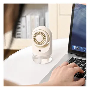 2024 New Arrivals hot sale Type-c rechargeable portable small table fan with col mist outdoor handheld Mini USB fan