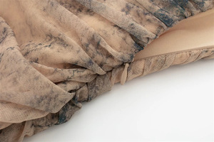 Robe midi florale vintage pour femmes pour l'été - Robe de soirée décontractée en dentelle sans bretelles - Product Image 5