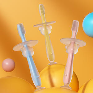 Hot Selling <span class=keywords><strong>Baby</strong></span> Toothbrush Soft Infantil Criança Treinamento Massageando Oral Care Toothbrush Food Grade Silicone Dentição Brinquedos - Product Image 2