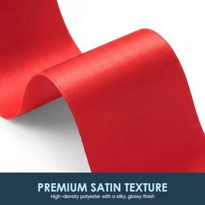 Cinta de acetato de borde cortado para decoración de bodas y funerales, tela de satén de acetato fácil de rasgar para imprimir etiquetas - Product Image 2