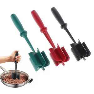 Professional Resistant Mix and Chop Plastic Kitchen Utensil Meat Fruit Potato chopper Masher Ground Beef Masher