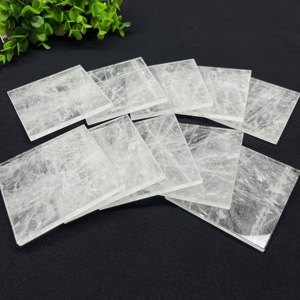 Losas de Cristal de Cuarzo Natural Pulido Personalizado, Baldosas de Piedra de Cristal Transparente para Decoración - Product Image 5