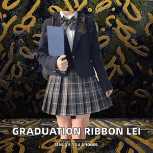 New Design Children's Graduation <b>Ribbon</b> Lei 120cm Length Polyester/Cotton Customizable for School Events - Product Image 2