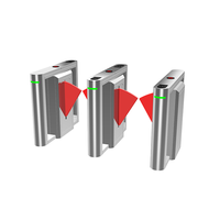 Portillon tournant intelligent pour accès du personnel en acier inoxydable 304 avec reconnaissance d'empreintes digitales pour immeuble de bureaux