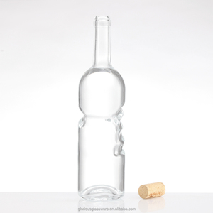Factory Direct Luxury Crystal White Glass Bottle 700ml 750ml Hand Shape Embossed Texture Empty <strong>Spirit</strong> Bottle for Wine <strong>Spirit</strong> - Product Image 3