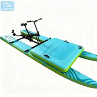 Tapis flottant avant Drop Stitch, long ponton gonflable pour vélo aquatique, cadre en aluminium pliable pour la plage, de la fabrique chinoise Lumark