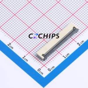 XW0520012-390R-001 FFC/<b>FPC</b> Connector SMD,P=0.5mm,Horizontal Mount Connector Flip Cover Type Bottom Contact 39P 0.5mm - Product Image 1