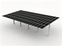 Abri solaire pour voiture en acier au carbone |   Structure pré-assemblée OEM/ODM pour parkings autoroutiers et arrêts de bus