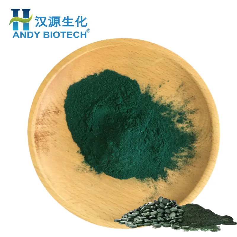 Fabrika fiyat kaynağı organik gıda sınıfı Spirulina tabletler 250mg 500mg yeşil Spirulina özü