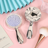 Peigne à coussin d'air électroplaqué, pour un coiffage volumineux sans blesser le cuir chevelu, peigne à coussin d'air, peigne lissant, peigne Instagram