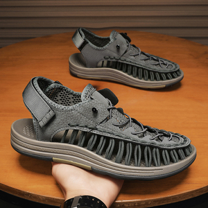 Sandalias Deportivas Tejidas con Malla de Secado Rápido, Cierre de Cordones y Velcro, Suela Acolchada para Comodidad Durante Todo el Día y Tracción Estable - Product Image 3