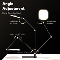 Lámpara de Escritorio LED para Oficina, 3 Temperaturas de Color, 10 Niveles de Brillo, Luz para Computadora, Trabajo desde Casa, Conferencias Zoom, Iluminación para Deportes Electrónicos