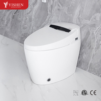 Offre Spéciale – Siège de toilette intelligent entièrement automatique, allongé, à siphon en S, chauffant, à double chasse, avec séchage à l'air et télécommande, à poser au sol