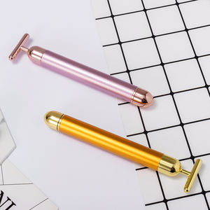 Outils de soins de beauté de haute qualité masseur Facial or <span class=keywords><strong>Rose</strong></span> barre de beauté électronique 24K bâton de vibrateur - Product Image 3