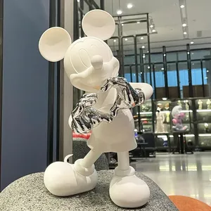 Escultura de ratón de fibra de vidrio de tamaño real Artesanía de resina <span class=keywords><strong>Mickey</strong></span> y Minnie Escultura moderna de dibujos animados Estatua de animal de <span class=keywords><strong>Mickey</strong></span> de resina - Product Image 2
