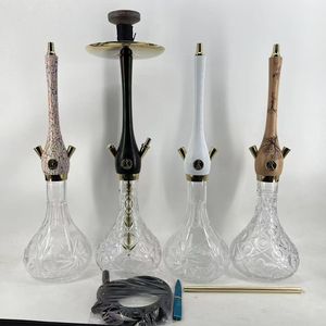 Cachimba de madera con base de vidrio |   Cachimba Premium Estilo Wookah |   Cachimba Artesanal—Ideal para Salones y Uso Doméstico - Product Image 2