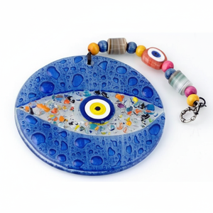 12 X 22 cm Glass Evil Eyes <b>Wall</b> <b>Decoration</b> Unique and Eye-catching <b>Wall</b> Hanging - Product Image 2