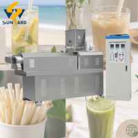 Machine automatique de fabrication de pailles à boire en riz comestible, ligne de production d'extrusion de pailles en tapioca biodégradable