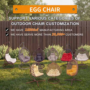 Sedia a Dondolo Ovale in Rattan da Esterno Personalizzata all'Ingrosso per Soggiorno <span class=keywords><strong>Amaca</strong></span> da Patio Balcone e Giardino <span class=keywords><strong>con</strong></span> Supporto - Product Image 4