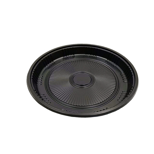 <span class=keywords><strong>Plateau</strong></span> alimentaire rond JY-82103 pour sushis, conteneur alimentaire à emporter avec couvercle, <span class=keywords><strong>plateau</strong></span> en plastique pour fruits, sashimi, salade, boîte alimentaire - Product Image 3