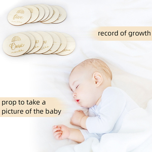 Tailai Wooden Baby Milestone Cards Rainbow graba hitos Discos Madera Regalo Photo Prop Discos Conjuntos Nacimiento STy 3. - Product Image 2