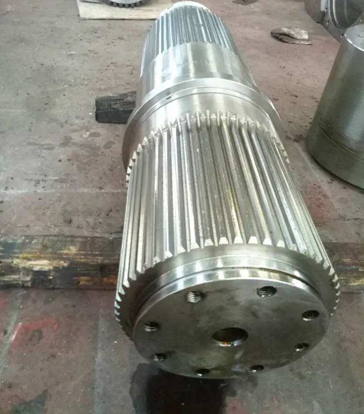 42CrMo High quality Grinding Large Diameter Long Metal large forged steel spline shaft