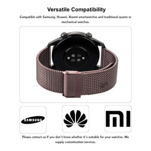 Correa de Reloj de Acero Inoxidable Milanesa Personalizada para Relojes Inteligentes Samsung, <span class=keywords><strong>Huawei</strong></span>, Xiaomi y Relojes Tradicionales de 22 mm - Product Image 6