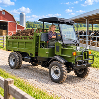 Transporteur agricole diesel haut de gamme de 2-3 tonnes avec traction 4x4 et benne hydraulique pour l'agriculture et le transport rural
