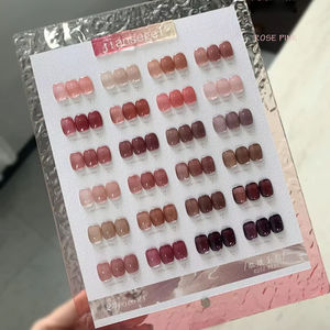 Cerise Berry vin rouge nouvel an couleur petit ensemble colle à l'huile pour ongles 2025 automne nouveau 24 couleurs Salon de manucure spécial ensemble complet - Product Image 5