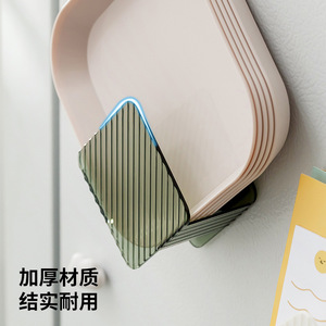 Kitchen Magnetic Wall Mount Storage Box Rectangle White With Green Hint Hanging Fridge Organizer Single Layer - Product Image 3