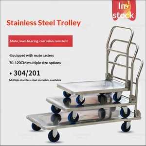 รถเข็นสแตนเลส รถเข็นแพลตฟอร์ม รถพ่วง รถเข็นขนของ รถเข็นพับได้ - Product Image 1