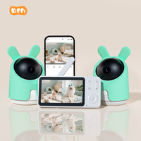 5 pouces Audio bidirectionnel sans fil Wifi double caméra bébé moniteur avec Vision nocturne rappel d'alimentation de cri 2.4ghz application mobile prise en charge