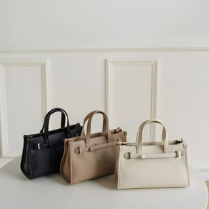 Bolso de Mano de Cuero Vacuno Togo Genuino, Hecho a Mano, Estilo Vintage de Lujo, con Costuras a la Vista, para Mujer - Product Image 6