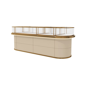 Vitrine de bijoux en verre en bois de luxe avec vitrine à lumière LED pour la décoration de magasin de bijoux Bijouterie Mobilier Design - Product Image 2