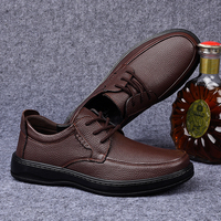 Nouvelles Chaussures Habillées pour Hommes en Cuir de Vachette à Motif Camouflage 38-44, à Lacets, Luxe, Business, Bout Rond Lumineux, Noires, Été Automne Hiver
