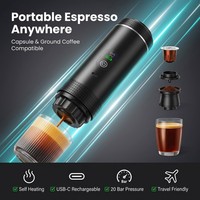 Machine à expresso portable 3-en-1, cafetière électrique 20 bars, machine à expresso auto-chauffante pour voiture, camping, bureau