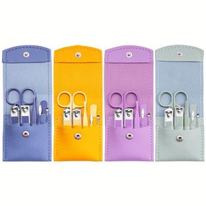 Juego de Cortaúñas Profesional Portátil Hr con Estuche de Viaje de Cuero, Kit de Limpieza de Uñas de Acero Inoxidable - Product Image 6