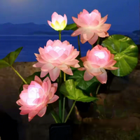 Lampes solaires LED à 3 ou 5 têtes en forme de rose artificielle, étanches IP65, RGBW, à intensité variable, pour décoration extérieure, pelouse, à brancher dans le sol