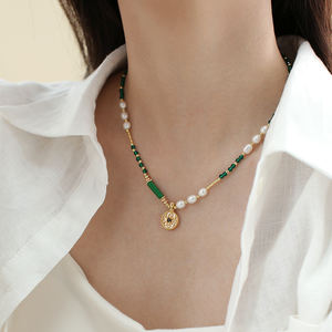 Collar de Perlas Naturales 1463 con Cadena de Ágata - Product Image 4