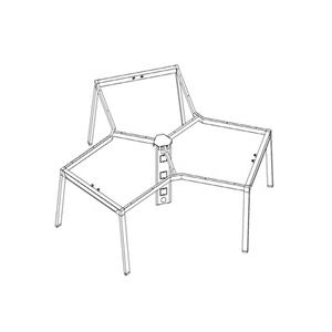 Pieds de poteau en métal pour table de bureau moderne - Product Image 6