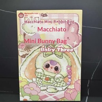 Mini sac lapin Macchiato Baby Three, pendentif en vinyle et peluche, boîte surprise, cadeau pour filles