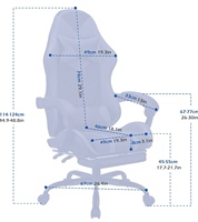 Échantillon Gratuit - Chaise de Gaming Exécutive Pliable en Cuir avec Fonctions de Massage, Refroidissement, Extensible et Pivotante